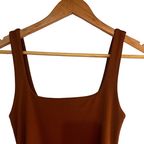 Wilfred Saturn square neck wrap midi dress in mustard Sz XS excellent condition - Picture 5 of 11